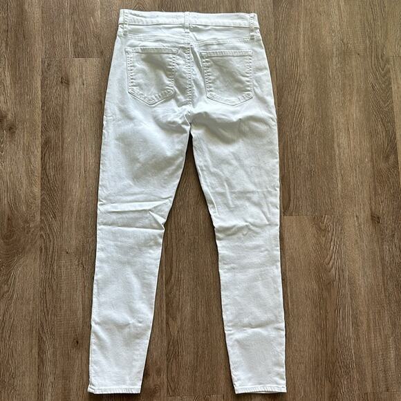 LOFT Modern High Waist Skinny Ankle Jeans White Size 0 - Picture 7 of 7